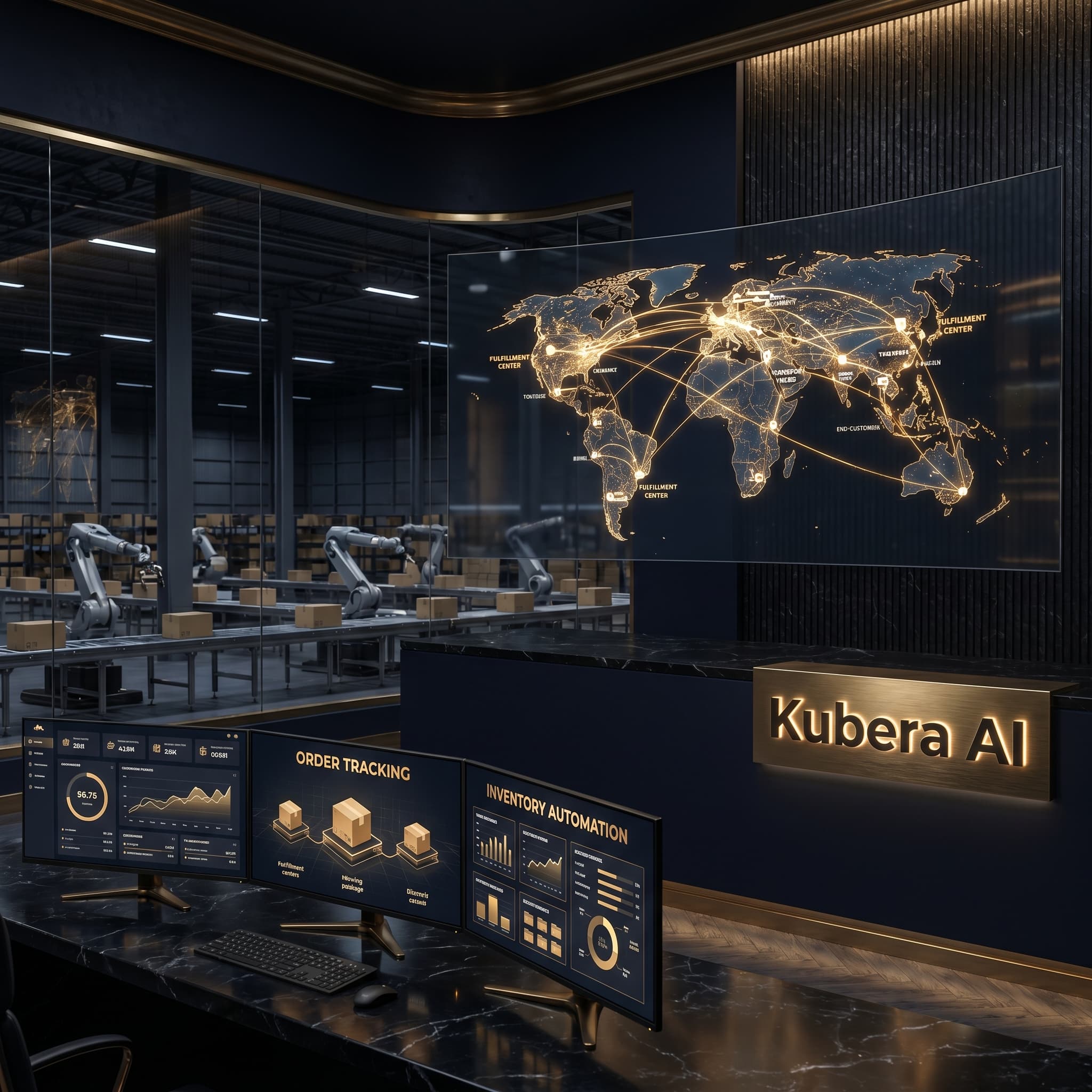 Kubera AI case dashboard for e-commerce and logistics automation