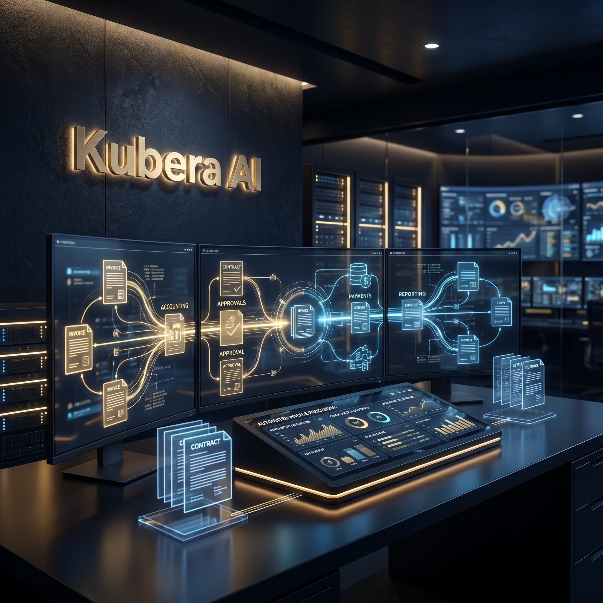 Kubera AI case dashboard for finance and document automation