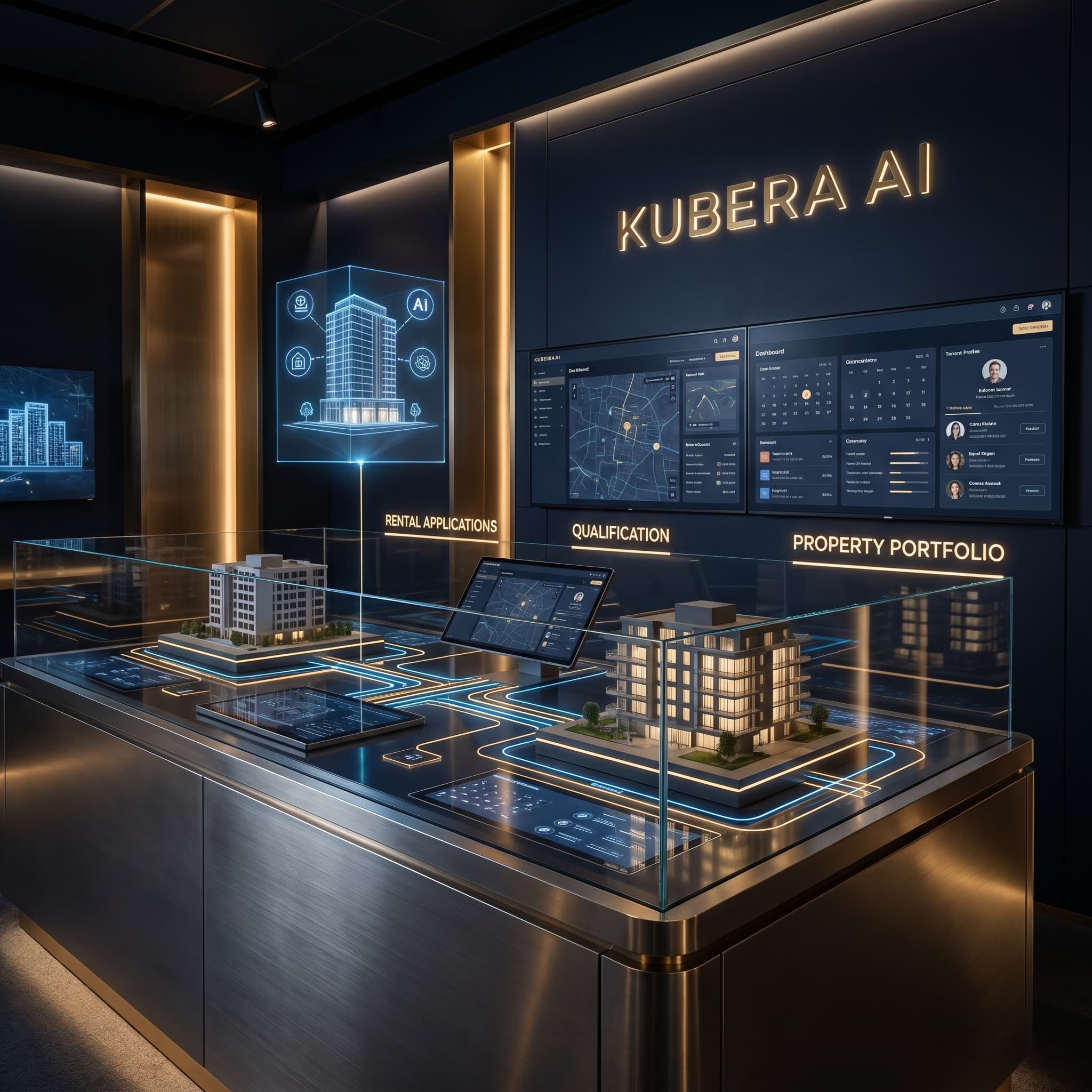 Kubera AI case dashboard for real estate and rentals automation