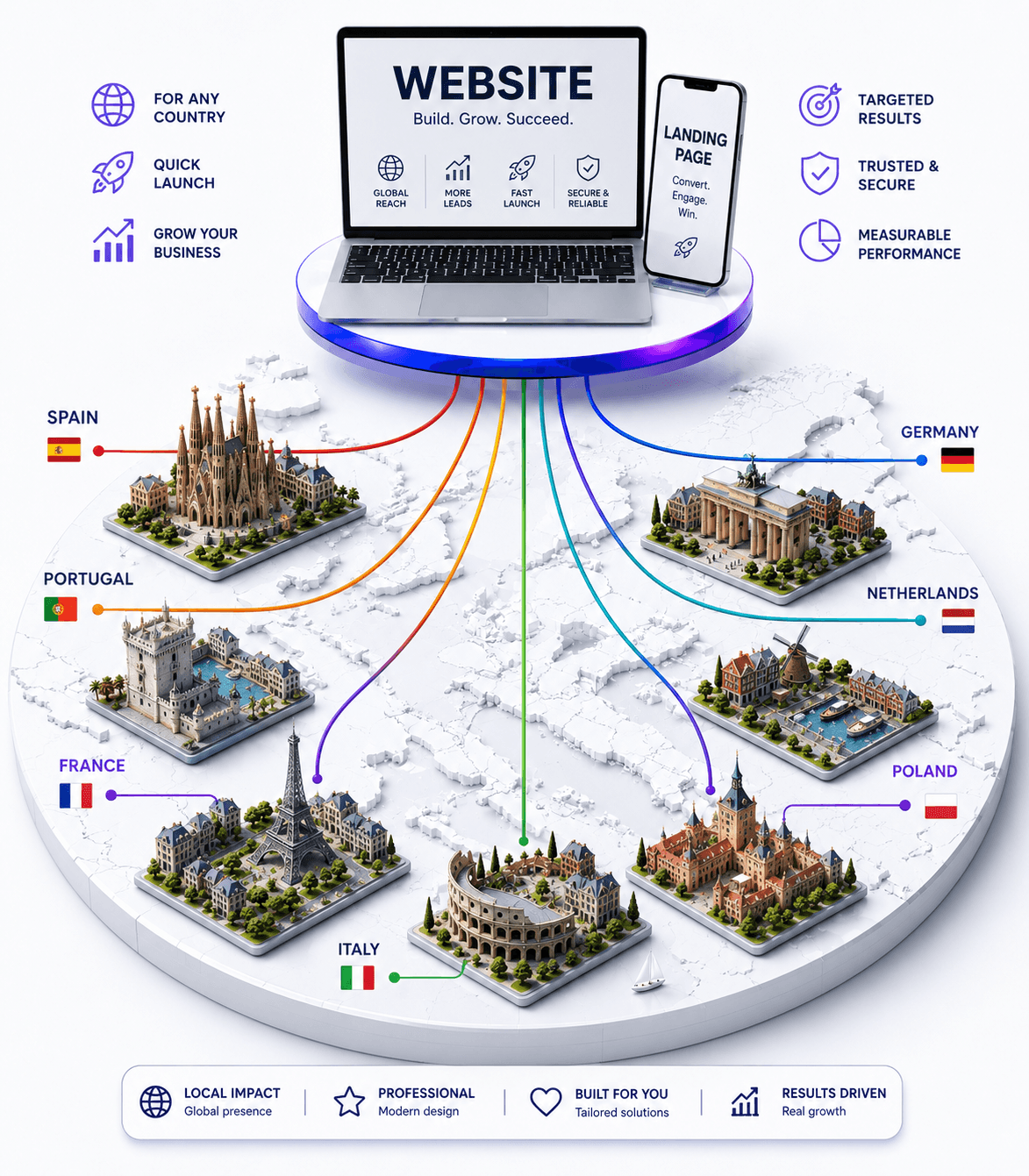 Kubera AI landing page system automation illustration